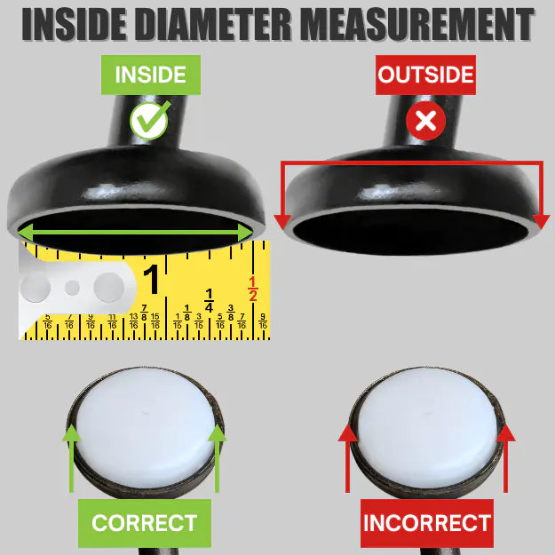Measure the wrought iron cups inside diameter and not the outside 